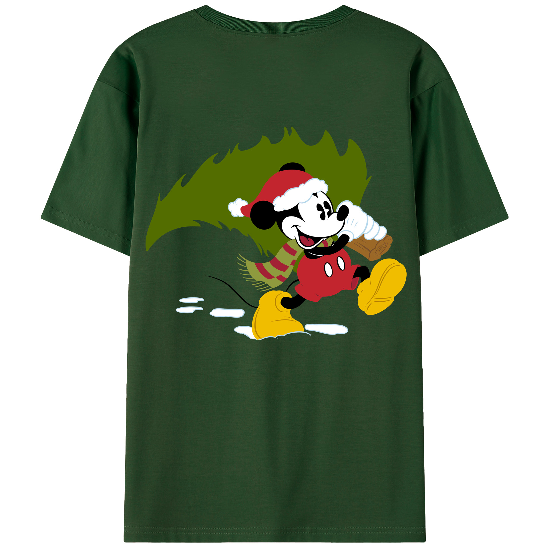 （画像用） ミッキーマウス Mickey Mouse 綿100％半袖Tシャツ（背面プリント）